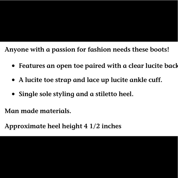 Clear Python Lucite Snake See through Boot Heel 10 - Picture 3 of 3